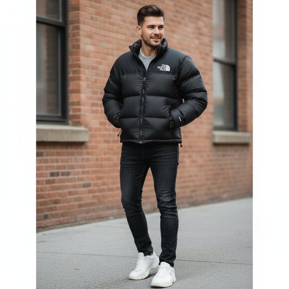 North FaceMen's 1996 Retro Nuptse Jacket Black Small- Hole in sleeve